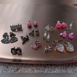 14 pairs girls earrings